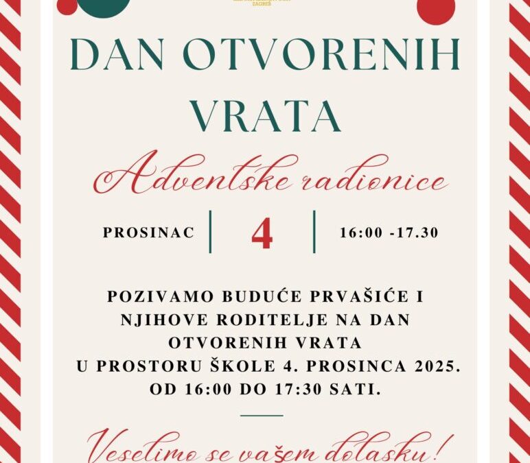 Dan otvorenih vrata: adventske radionice