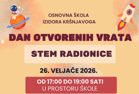 Dan otvorenih vrata: STEM radionice, 26. veljače